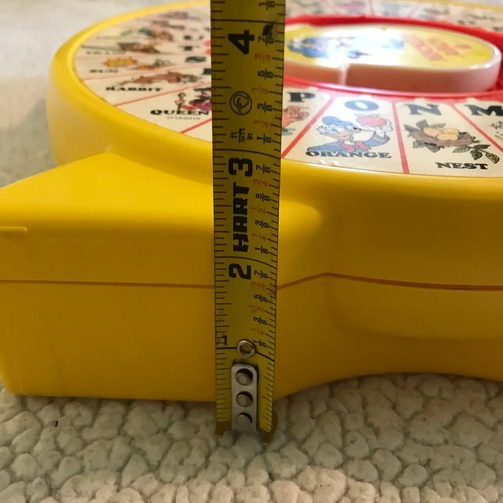 Vintage Mattel See N Say Mickey ABCs Disney Alphabet Learning Toy Yellow 1989